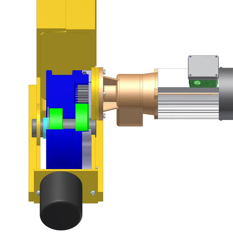 WEWIRA Radsatz – CAD-Schnittdarstellung mit Antrieb