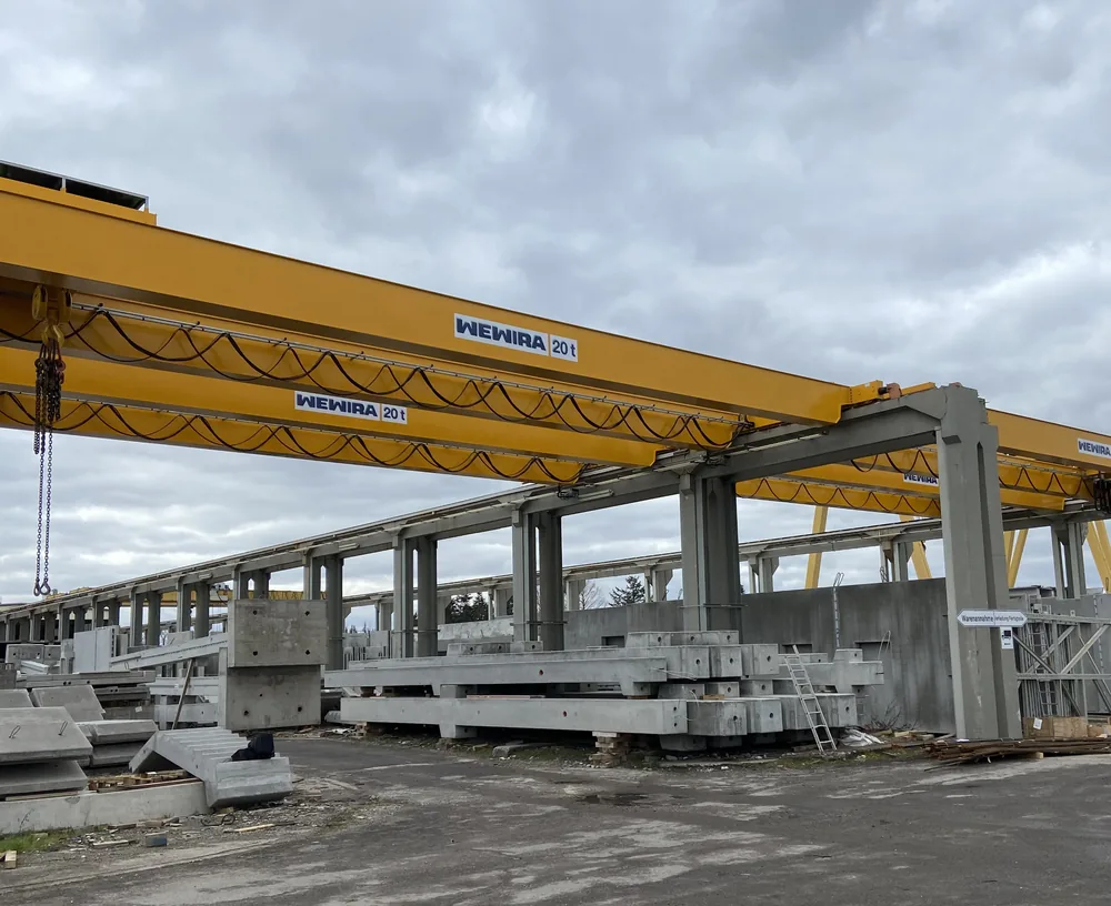 Krananlagen für die Betonfertigteil-Produktion