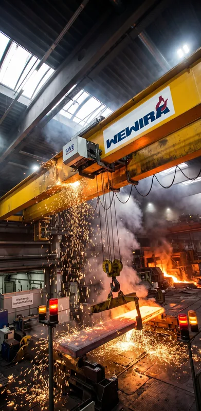 Zweiträgerlaufkran in der Schwerindustrie